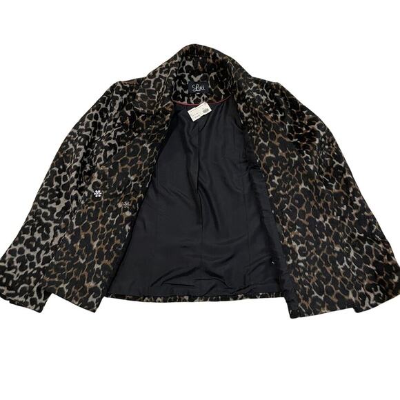 Luii XL Leopard Animal Print Jacket | French Boutique Style, Old Money, Snap NWT - Picture 5 of 12